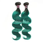 Dos extensiones reales del pelo de Ombre del tono, ponen verde 14 - 24 pelos de la Virgen de la pulgada