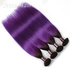 Extensiones del pelo de la Virgen del tono 8A de la púrpura dos de Ombre sin la sustancia química