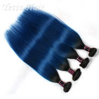 La oscuridad peruana recta arraiga el pelo colorido de Ombre de las extensiones azules del cabello humano