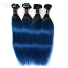 La oscuridad peruana recta arraiga el pelo colorido de Ombre de las extensiones azules del cabello humano