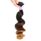 Armadura floja peruana del pelo de Ombre del tono de las extensiones 3 del cabello humano de Ombre de la onda