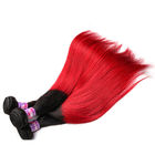 Negro al clip rojo de Ombre en las extensiones del pelo para el pelo largo sin enredo