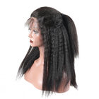 Modificado para requisitos particulares cosa en el pelo recto de Yaki del indio de las pelucas del cabello humano del frente del cordón