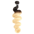 Color peruano del 1b/613 Blonde de las extensiones del cabello humano del 100% Ombre