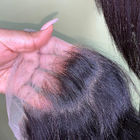 Cordón transparente peruano 13 x del pelo HD cierre frontal superior 6 pre desplumado con el pelo del bebé