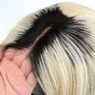 10 pulgadas de 1B/pelucas llenas rectas rubias del cabello humano del cordón para las mujeres blancas