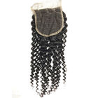 Paquetes rizados peruanos del pelo rizado de 18 pulgadas con color natural del cierre