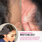 La peluca frontal del cordón de la densidad 13x6 HD del 250% deshuesa el cabello humano recto para las mujeres negras