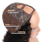 cabello humano recto de Glueless de la pieza de Yaki U de las pelucas llenas del pelo 8A rizado