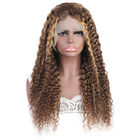Las pelucas brasileñas del cabello humano de la onda profunda atan aduana rubia frontal del color de la mezcla de Brown