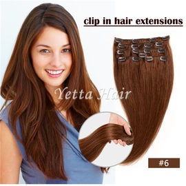 Extensiones pre enlazadas/clip del pelo de la queratina de la simplicidad en el color 6# de la armadura del pelo