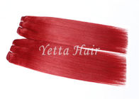Pelo sin procesar rojo brillante de Remy del eurasiático, armadura del cabello humano de 16 pulgadas
