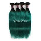 Extensiones verdes del cabello humano de Ombre de las raíces de la oscuridad/armadura brasileña del pelo