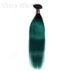 armadura sedosa del pelo recto de la extensión del cabello humano de Ombre del verde 1B