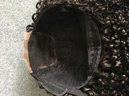 Peluca de Wefted de la máquina de las pelucas del cabello humano del frente del cordón de la densidad del 200% con el cierre
