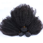 Clip mongol del cabello humano de la Virgen en extensiones/paquetes rizados rizados del Afro frontales