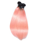 El enredo de seda del grado 10A de Ombre de las extensiones delanteras rosadas del cabello humano libera