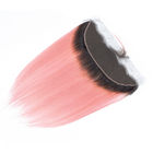 El enredo de seda del grado 10A de Ombre de las extensiones delanteras rosadas del cabello humano libera