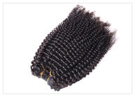 Trama rizada de las extensiones del pelo rizado del Afro para el cabello humano indio ningún enredo