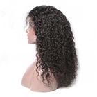 Pelucas de cordón negras italianas del frente de onda del cabello humano del color natural para las mujeres