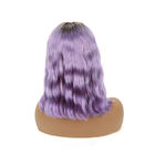 El cabello humano 100% pone fin a la peluca púrpura del frente del cordón de Ombre Bob para las mujeres