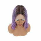 El cabello humano 100% pone fin a la peluca púrpura del frente del cordón de Ombre Bob para las mujeres