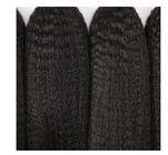 Extensiones rectas rizadas no sintéticas del cabello humano de Remy del indio para las señoras negras