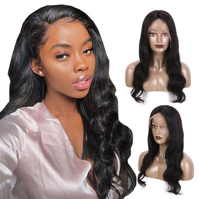Cordón lleno Front Wigs Human Hair Lace Front Wigs With Natural Part de 100 cabellos humanos