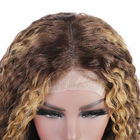 Cordón profundo sin procesar Front Wig Glueless Human Hair de la onda