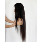 Cutícula llena 1B/30 de Front Human Hair Wigs With del cordón recto