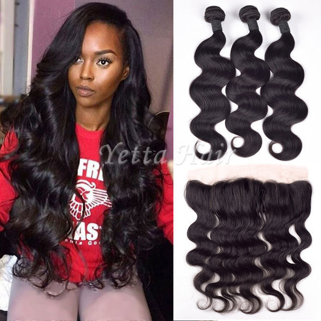 Extensiones malasias del pelo de la armadura del pelo de Remy del malasio con el oído frontal de 13 x 4 cordones al oído